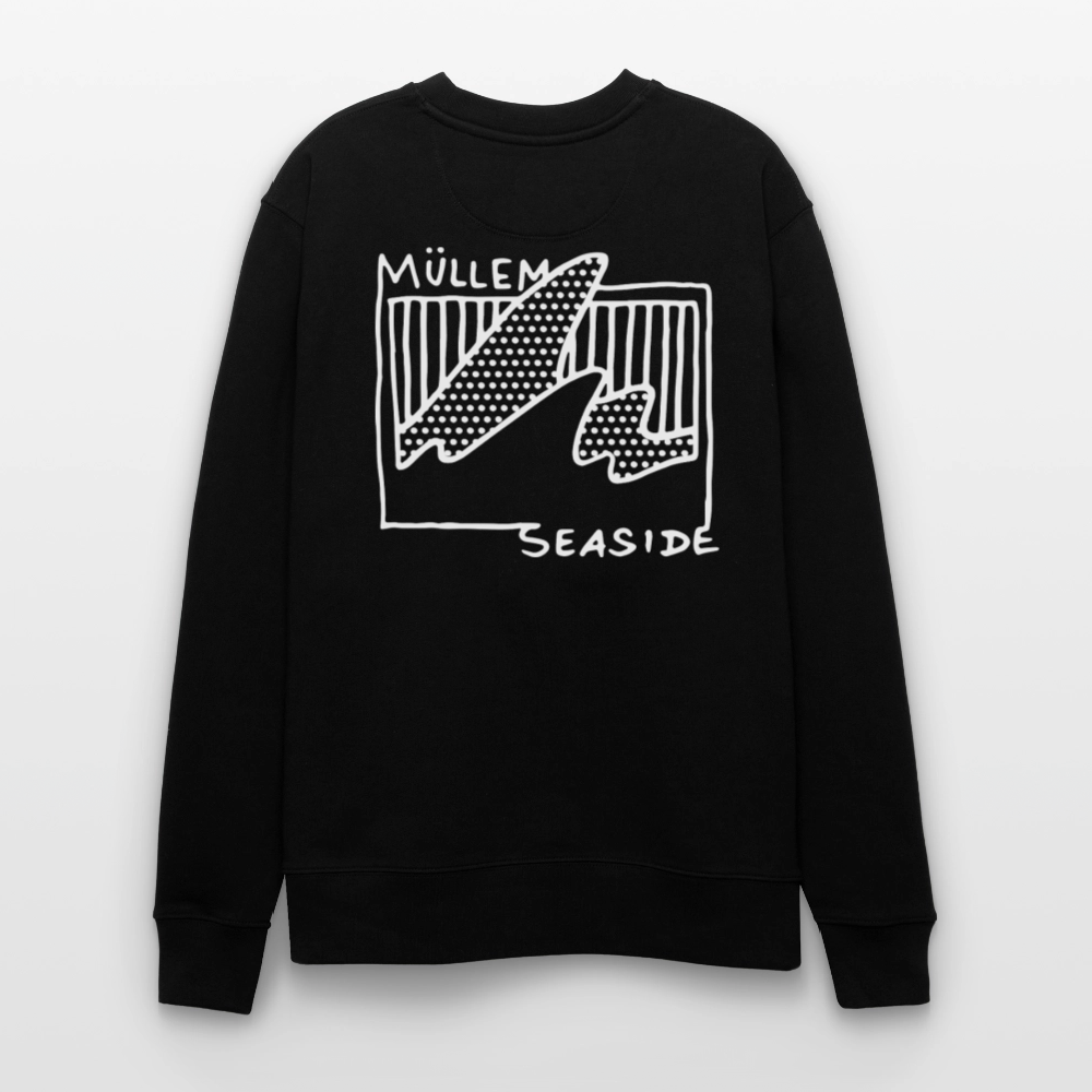 Müllem Seaside Basic Unisex Organic Sweatshirt - black