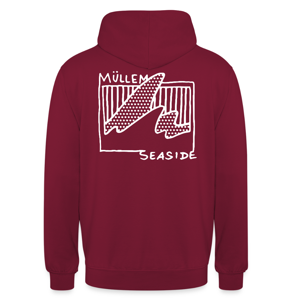Müllem Seaside Basic Unisex Hoodie - bordeaux