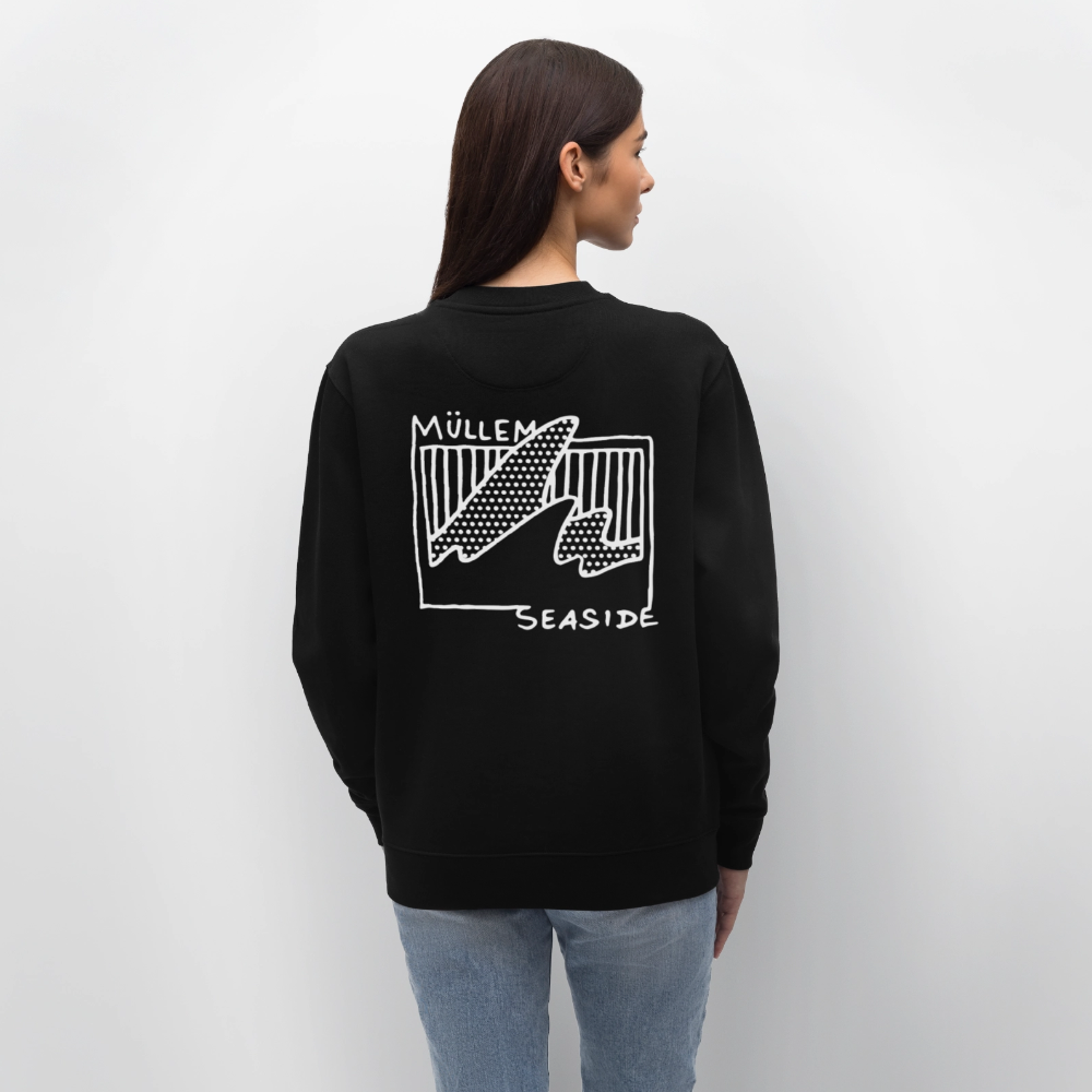 Müllem Seaside Basic Unisex Organic Sweatshirt - black